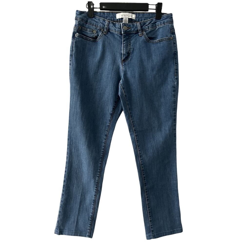 NWOT Kenneth Cole Reaction Straight Leg Ankle Med Wash Denim Mid-Rise Jeans -10
